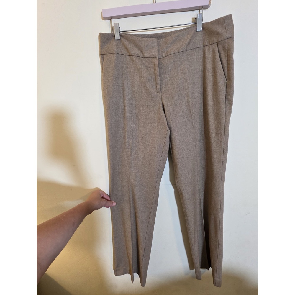 Ann Taylor Factory Women's Sz 6 Tan High-Rise Dress Pants Polyester Blend Career